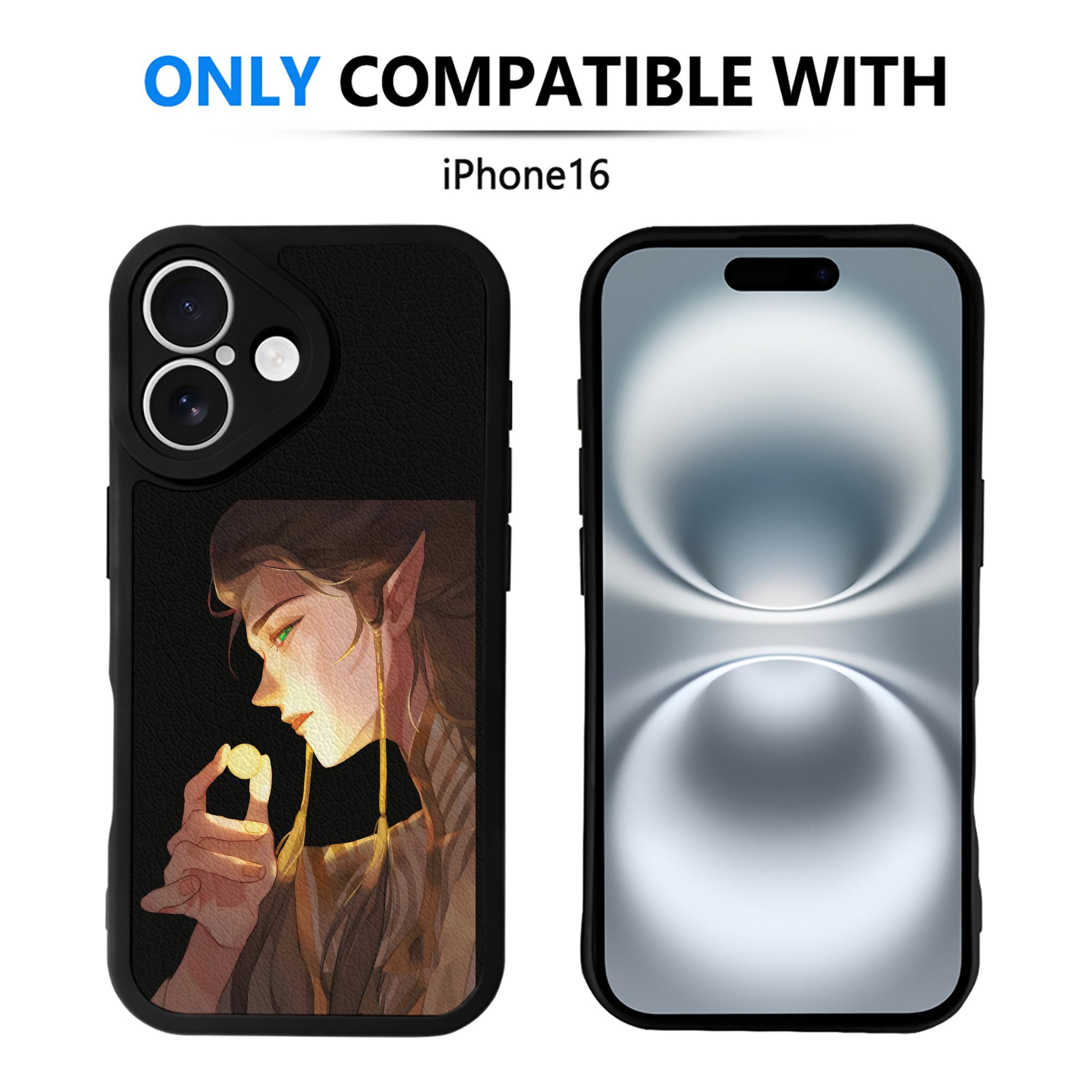 （画像用） Ne Zha 2 ナタ 魔童の大暴れ 【iPhone 16シリーズ対応】シリコンスマホケース（レザー調） 材質：シリコン